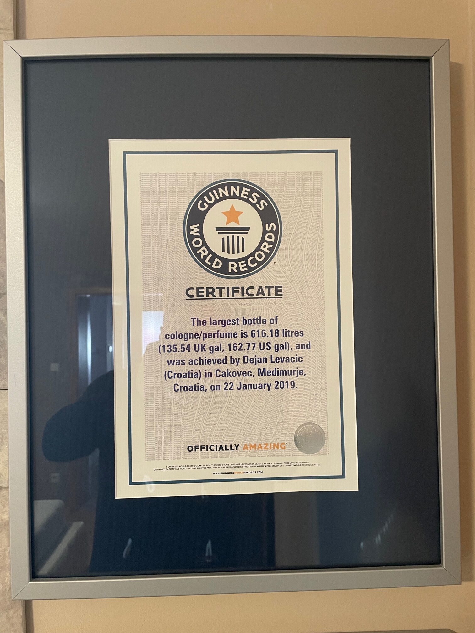 GOLD Levy - The greatest perfume in the world! Guinness Book of Records Certificate! Sale! - Image 5